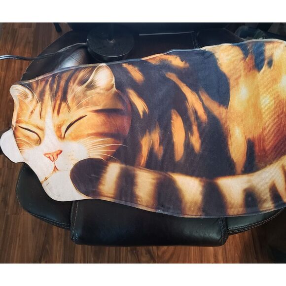 Calico Cat Rug 29.9" x 15.7" Cats Kitty Sleeping - Picture 2 of 5